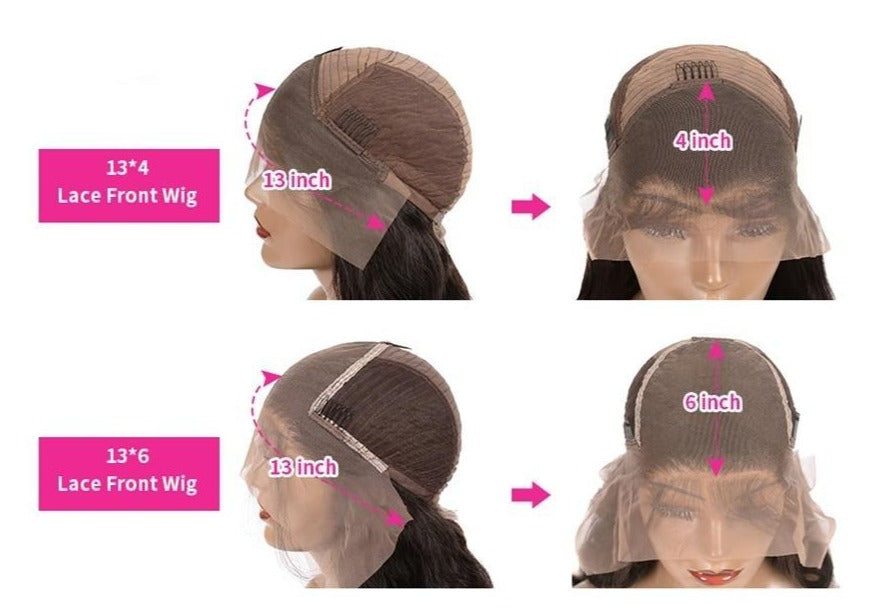 Transparent Lace Frontal Water Wave Human Hair Wigs