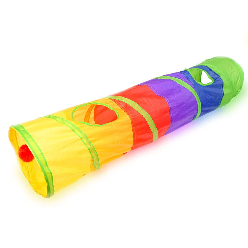 Collapsible Cat Tunnel Pet Tube Play Toy for Kittens & Puppies Indoor/Outdoor Puzzle Exercising & Training Toy