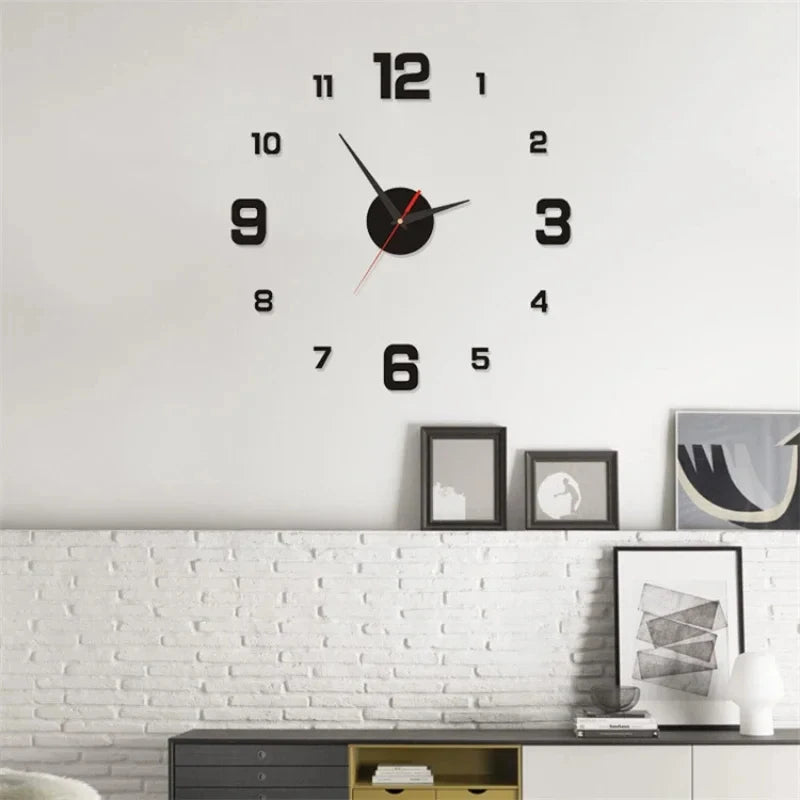 Luminous DIY Stereoscopic Digital Wall Clock, Silent Home Decoration for Living Room & Bedroom