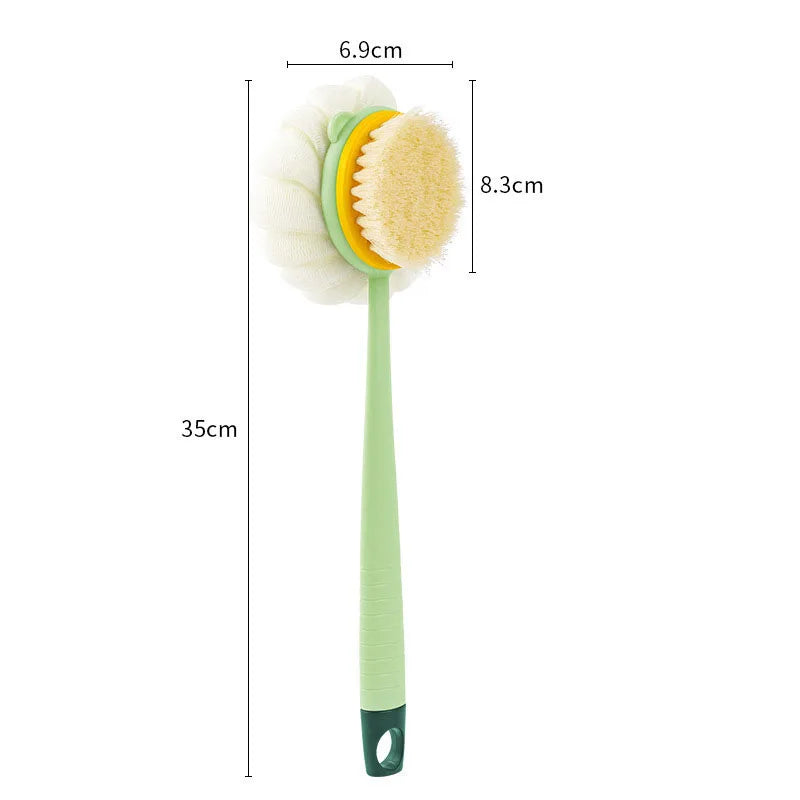 Loofah Back Scrubber Long Handle Body Brush with Soft Mesh Sponge for Exfoliating Massage