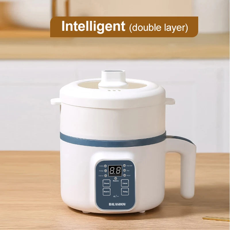 Mini Electric Rice Cooker & Multicooker for 1-2 People - Hotpot, Soup & More