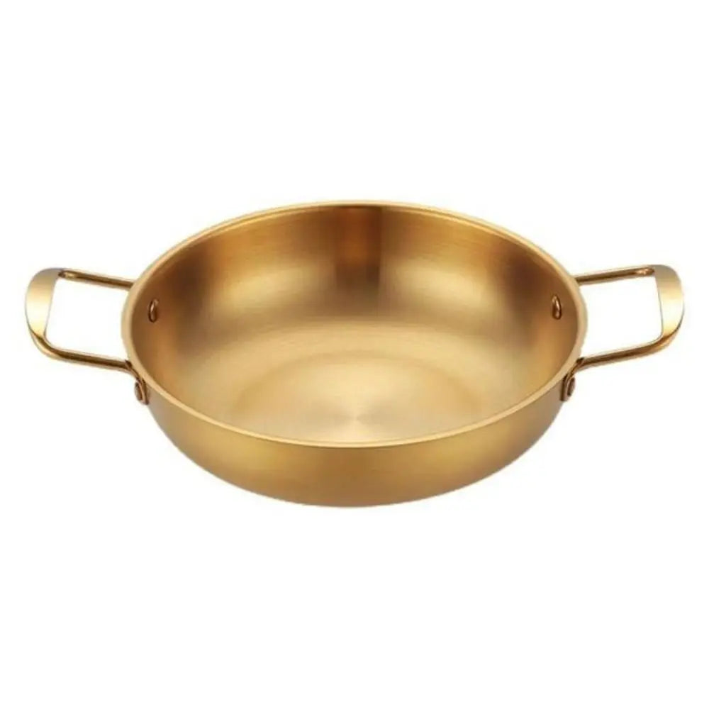 Stainless Steel Seafood Rice Pot with Handle Paella Pan Cookware