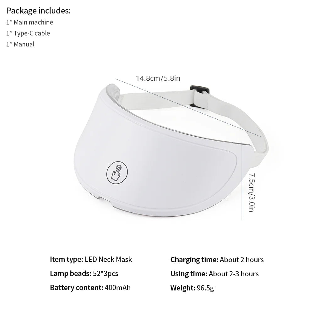 Neck LED Lift Mask - Photon Skin Tightening & Anti-Wrinkle Beauty Device for Neck Rejuvenation