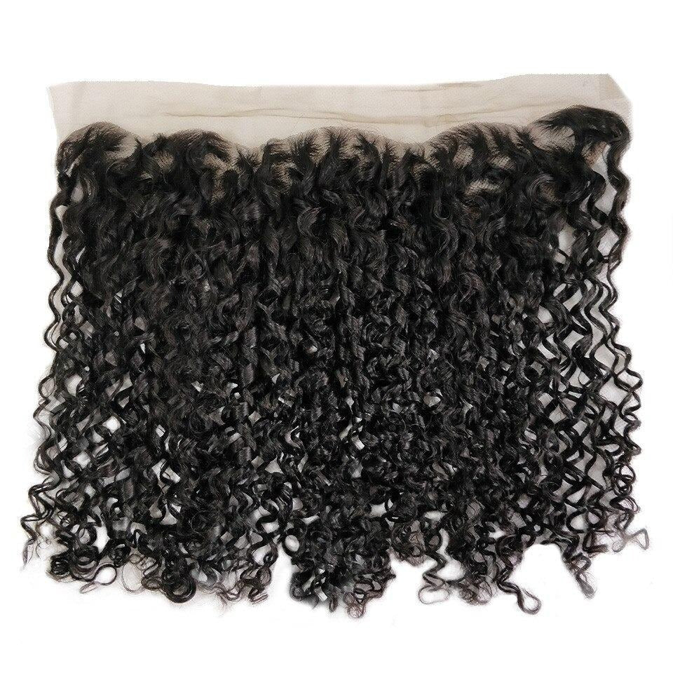 10A Grade Brazilian Pissy Curly Fumi Human Hair 3/4 Bundles With 4x4