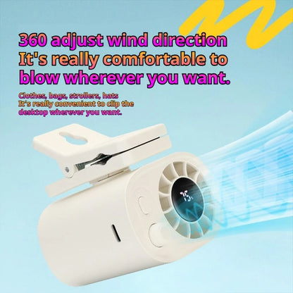 360° Rotatable 12V USB Rechargeable Portable Car Clip Fan