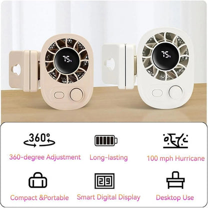 360° Rotatable 12V USB Rechargeable Portable Car Clip Fan
