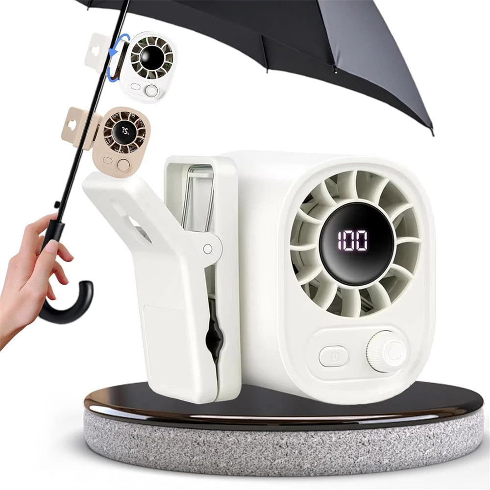 360° Rotatable 12V USB Rechargeable Portable Car Clip Fan