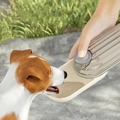 2-in-1 Green Pet Water Cup for Dog Walking and Feeding