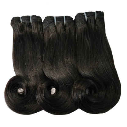 Straight Curve Fumi Human Hair bundles with 4x4 Closures