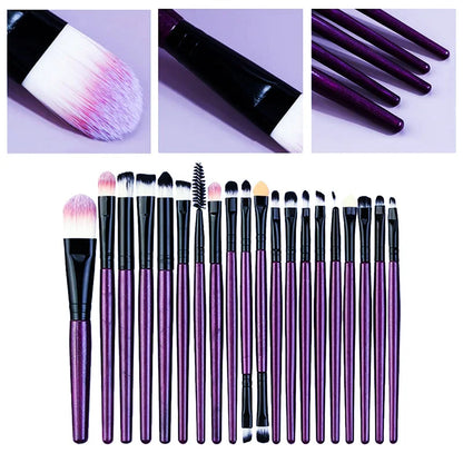 20Pcs Makeup Brush Set – Eyeliner, Blending, Foundation, and Cheek Brushes for Cosmetics