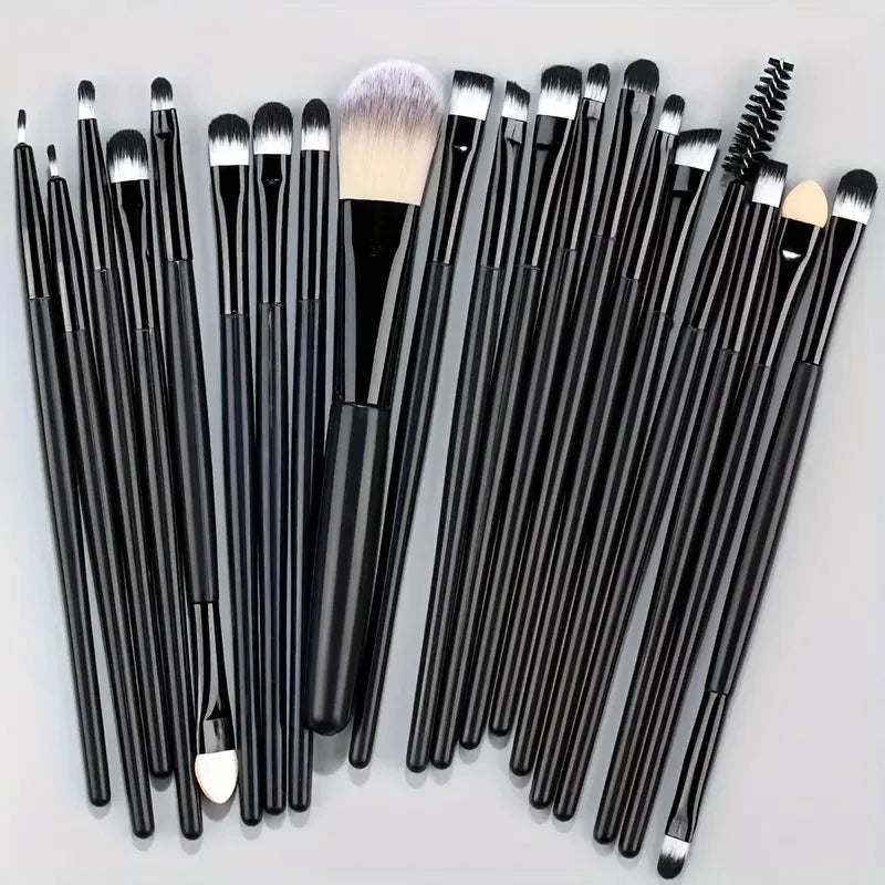 20Pcs Makeup Brush Set – Eyeliner, Blending, Foundation, and Cheek Brushes for Cosmetics