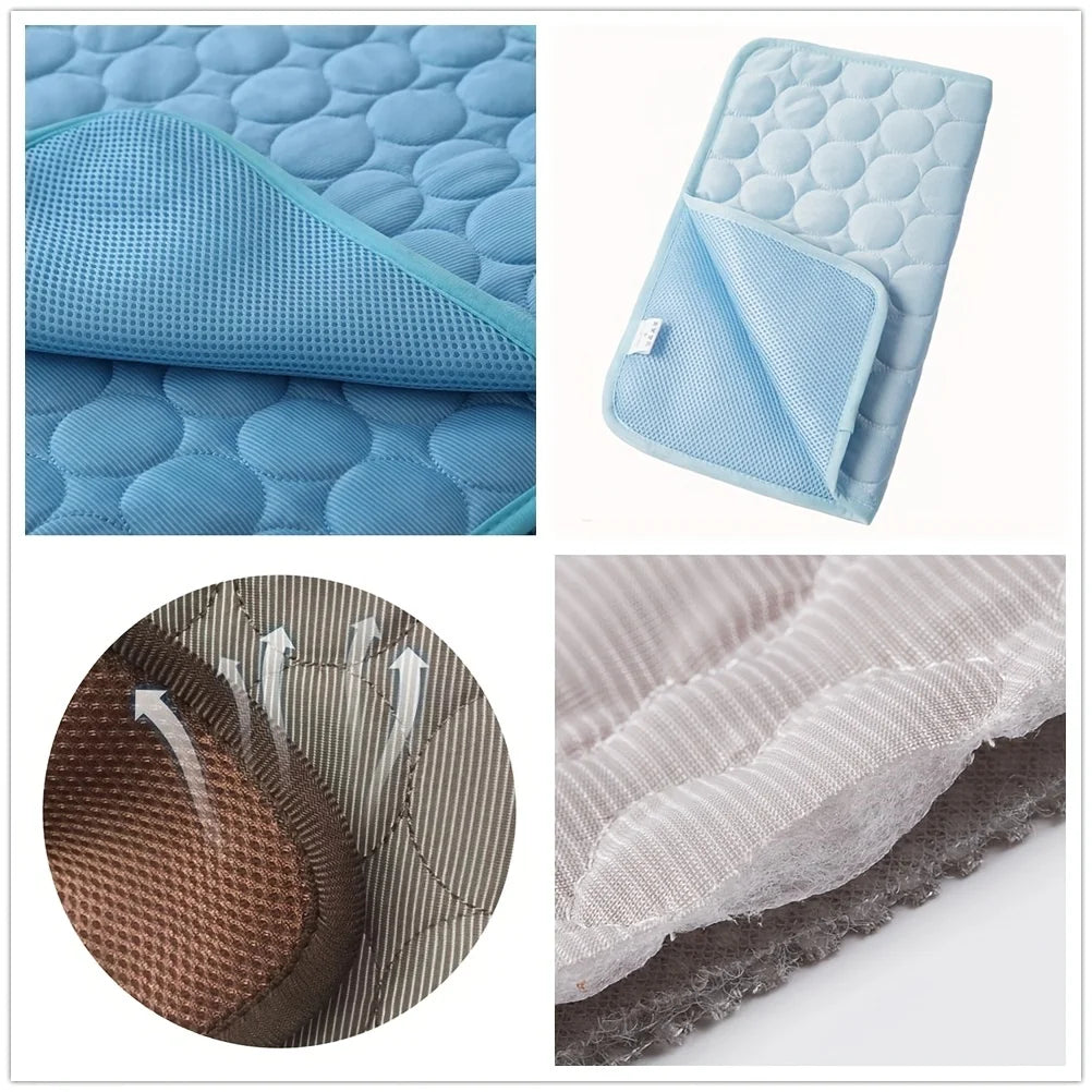 Dog Cooling Mat & Cat Ice Pad Blanket – Extra Large Summer Cold Bed for Pets