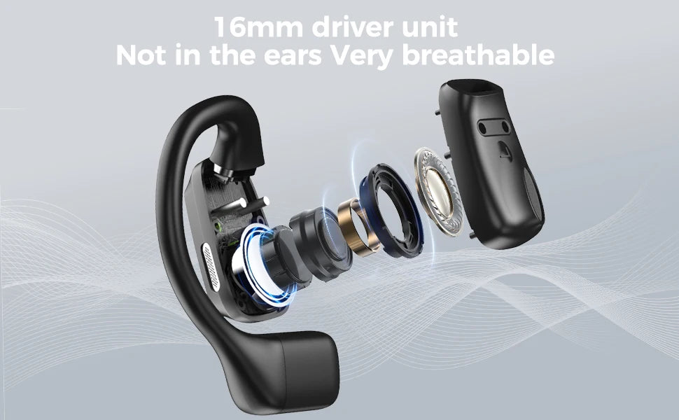 Erazer XP6 AI Translator Earbuds - Wireless Gaming Headset with Equalizer App & Waterproof Bluetooth Earphones