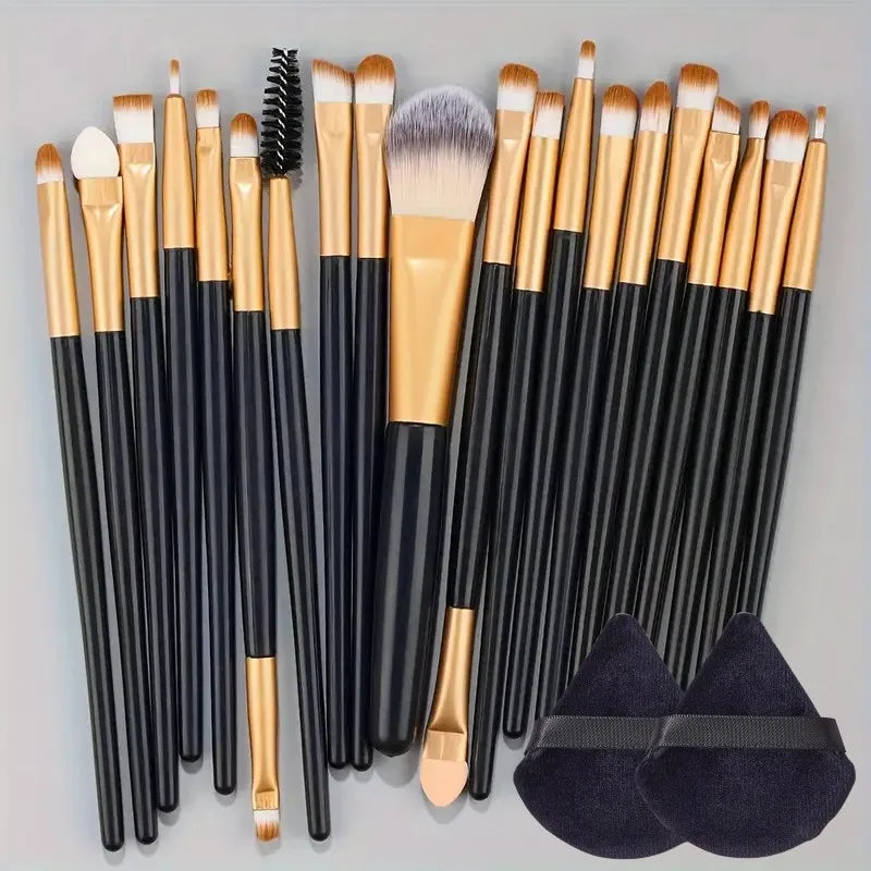 20Pcs Makeup Brush Set – Eyeliner, Blending, Foundation, and Cheek Brushes for Cosmetics