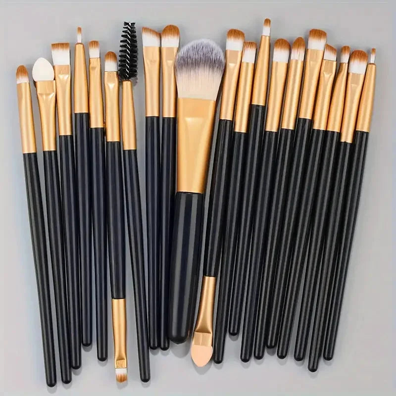 20Pcs Makeup Brush Set – Eyeliner, Blending, Foundation, and Cheek Brushes for Cosmetics