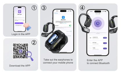 Erazer XP6 AI Translator Earbuds - Wireless Gaming Headset with Equalizer App & Waterproof Bluetooth Earphones
