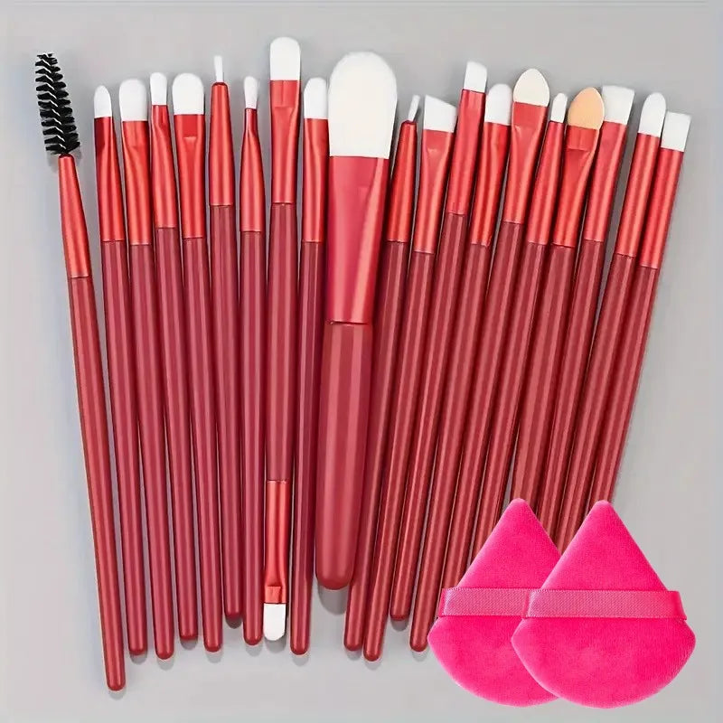 20Pcs Makeup Brush Set – Eyeliner, Blending, Foundation, and Cheek Brushes for Cosmetics