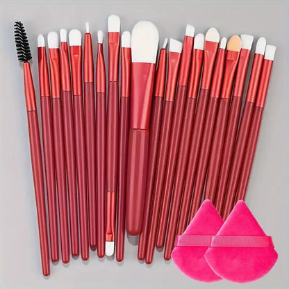 20Pcs Makeup Brush Set – Eyeliner, Blending, Foundation, and Cheek Brushes for Cosmetics