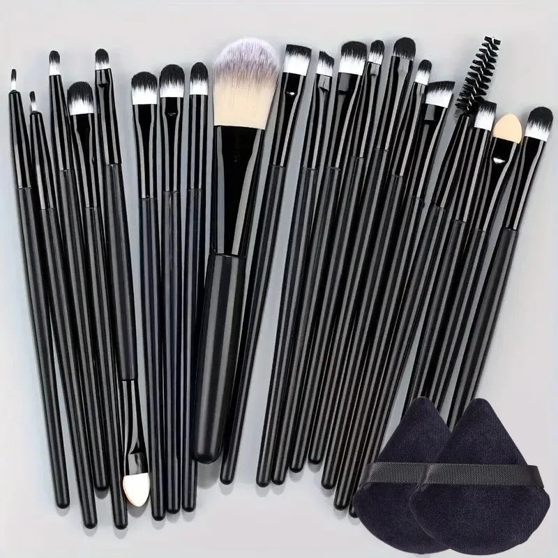 20Pcs Makeup Brush Set – Eyeliner, Blending, Foundation, and Cheek Brushes for Cosmetics