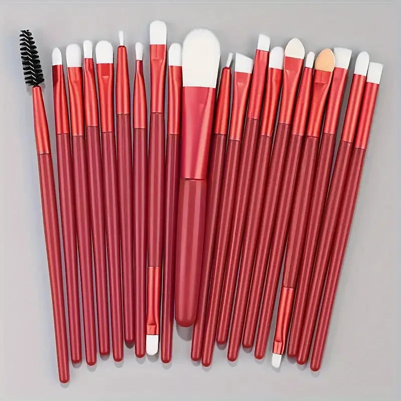 20Pcs Makeup Brush Set – Eyeliner, Blending, Foundation, and Cheek Brushes for Cosmetics