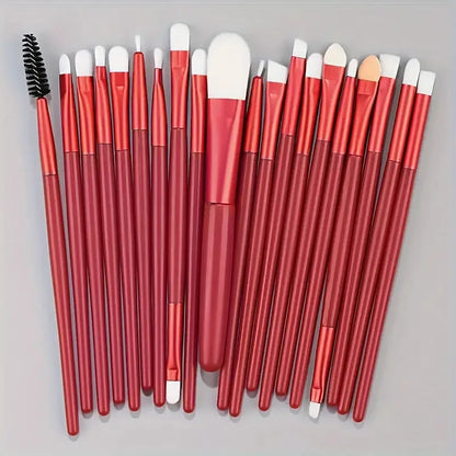 20Pcs Makeup Brush Set – Eyeliner, Blending, Foundation, and Cheek Brushes for Cosmetics