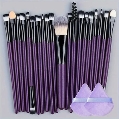 20Pcs Makeup Brush Set – Eyeliner, Blending, Foundation, and Cheek Brushes for Cosmetics