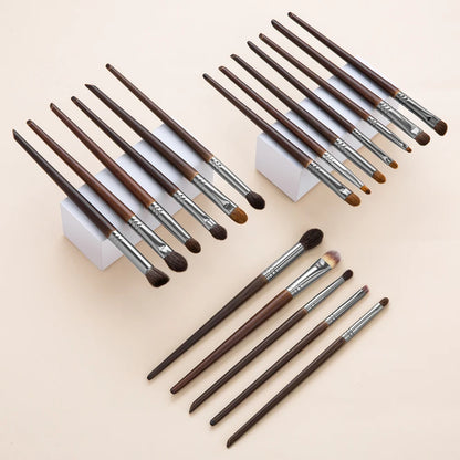 OVW Natural Goat Hair Makeup Brushes Set - Professional Blending & Smudging Kit