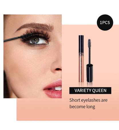 QIBEST 4D Black Mascara - Lengthening & Volume Waterproof Eyelash Makeup