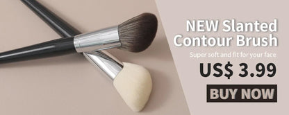 OVW Natural Goat Hair Makeup Brush Set - Professional Blending, Smudging & Shader Kit