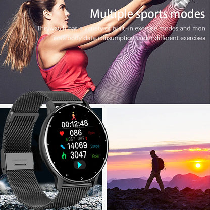 LIGE 2025 Smartwatch for Ladies, Full Touch Screen, Sports Fitness Tracker, IP67 Waterproof, Bluetooth for Android/iOS