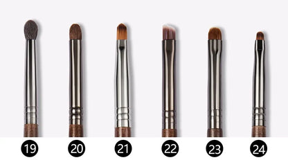 OVW Natural Goat Hair Makeup Brush Set - Professional Blending, Smudging & Shader Kit