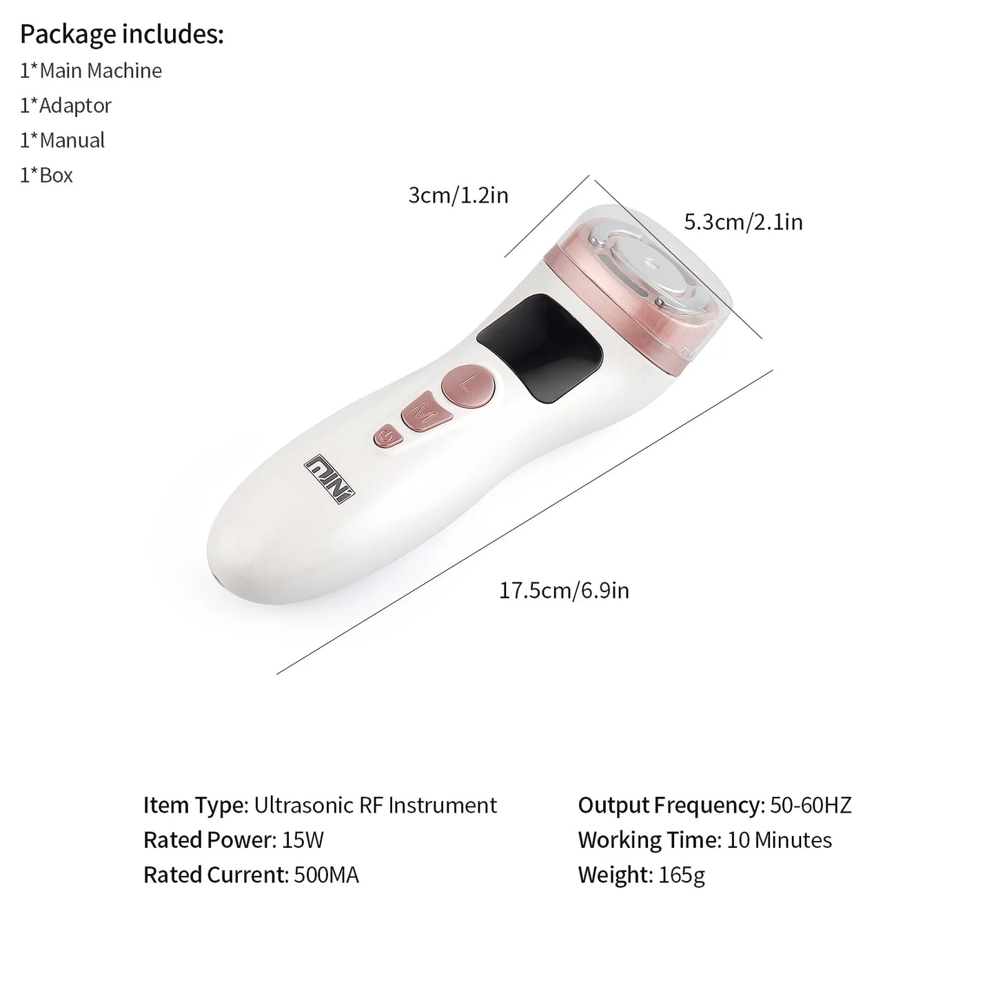Mini HIFU Machine Ultrasonic RF EMS Facial Lifting & Skin Tightening Device