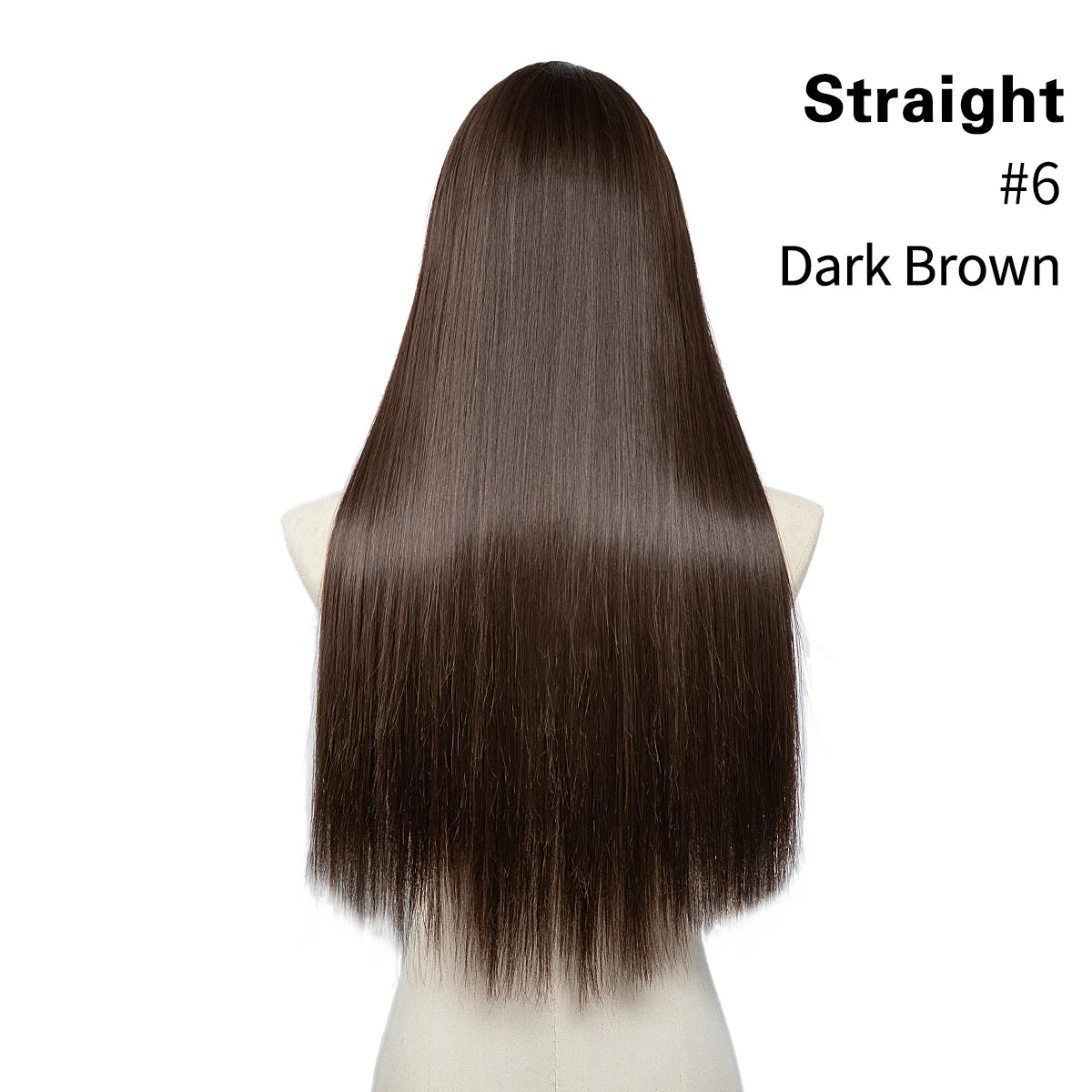 Synthetic U-Part Clip-in Blonde Hair Extensions Long Straight 16"-24"