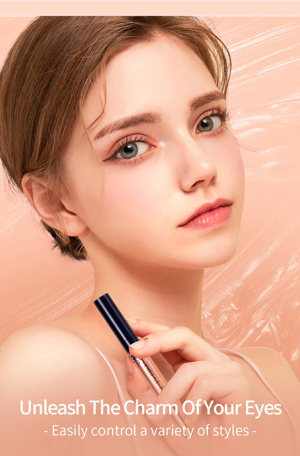 QIBEST 4D Black Mascara - Lengthening & Volume Waterproof Eyelash Makeup