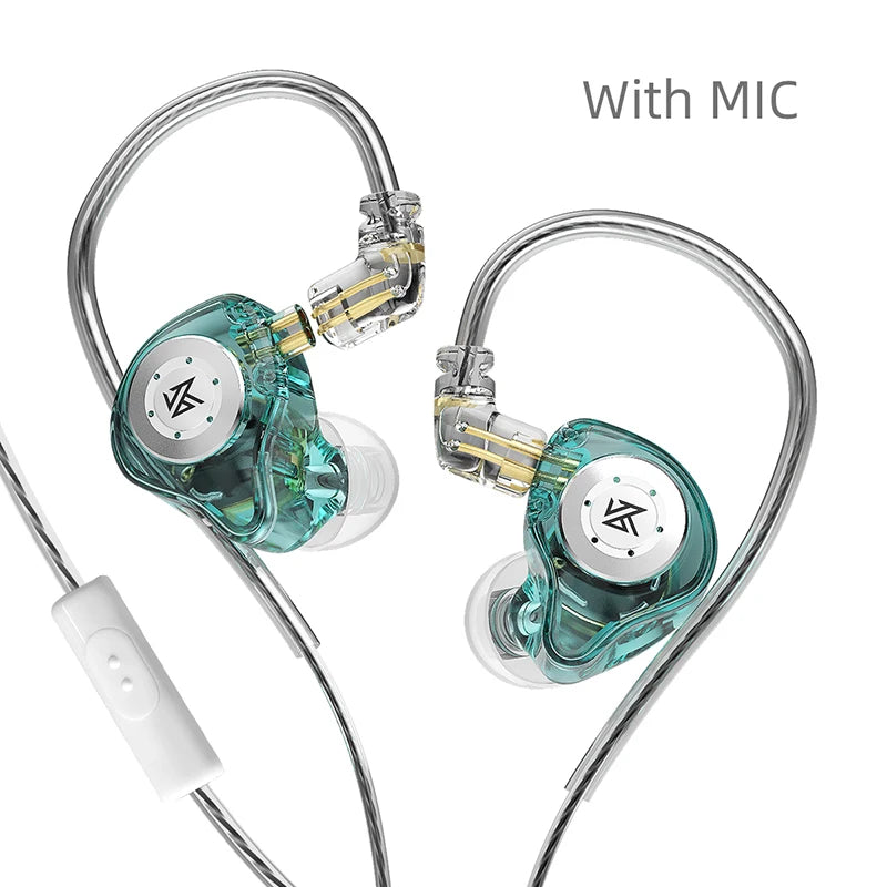 KZ EDX Pro HiFi Wired Earphones - Dynamic In-Ear Monitor with Noise Cancelling and Bass Stereo