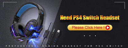 Professional LED Light Wired Gaming Headphones with Microphone, Bass Stereo PC/PS4/PS5/Xbox Gaming Headset
