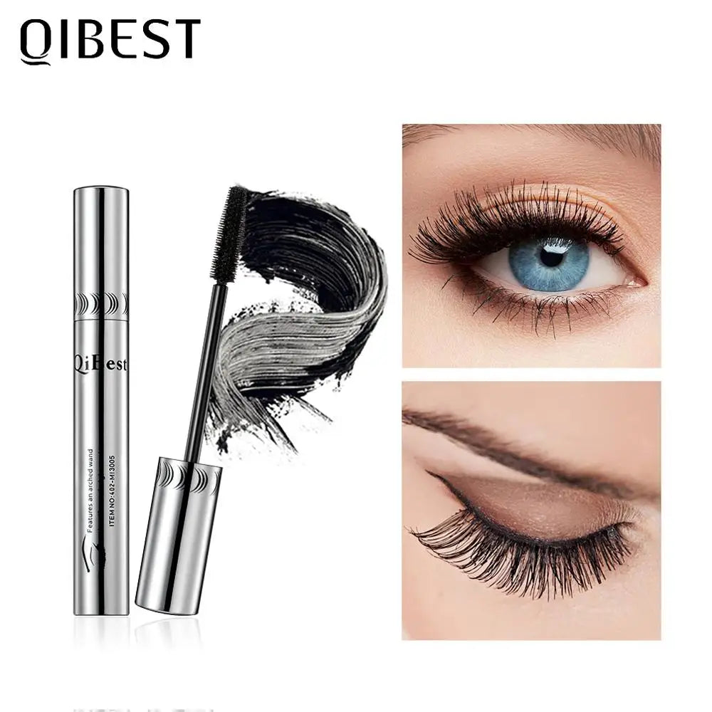 QIBEST 4D Black Mascara - Lengthening & Volume Waterproof Eyelash Makeup