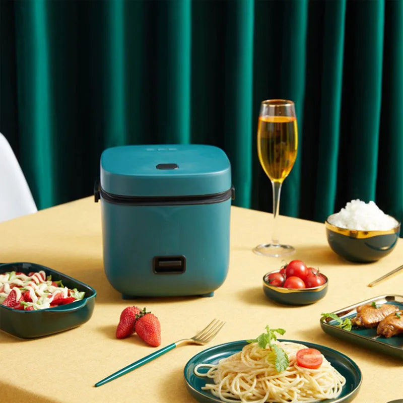 Mini Rice Cooker 1.2L Electric Cooking Machine for 1-2 People, Food Warmer & Steamer