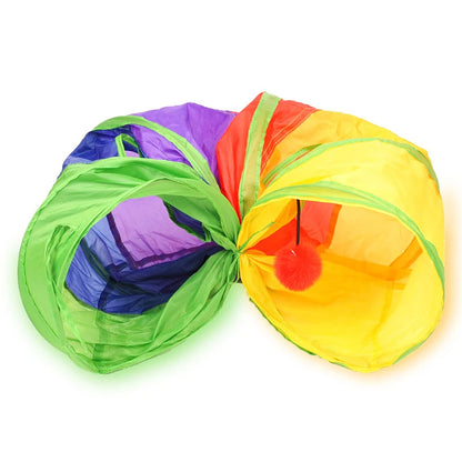 Collapsible Cat Tunnel Pet Tube Play Toy for Kittens & Puppies Indoor/Outdoor Puzzle Exercising & Training Toy