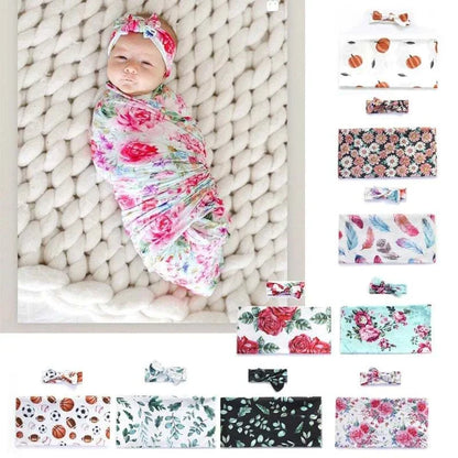 Cotton Floral Receiving Blanket
