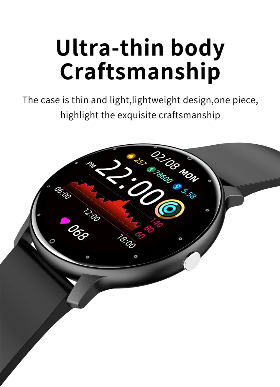 LIGE 2025 Smartwatch for Ladies, Full Touch Screen, Sports Fitness Tracker, IP67 Waterproof, Bluetooth for Android/iOS
