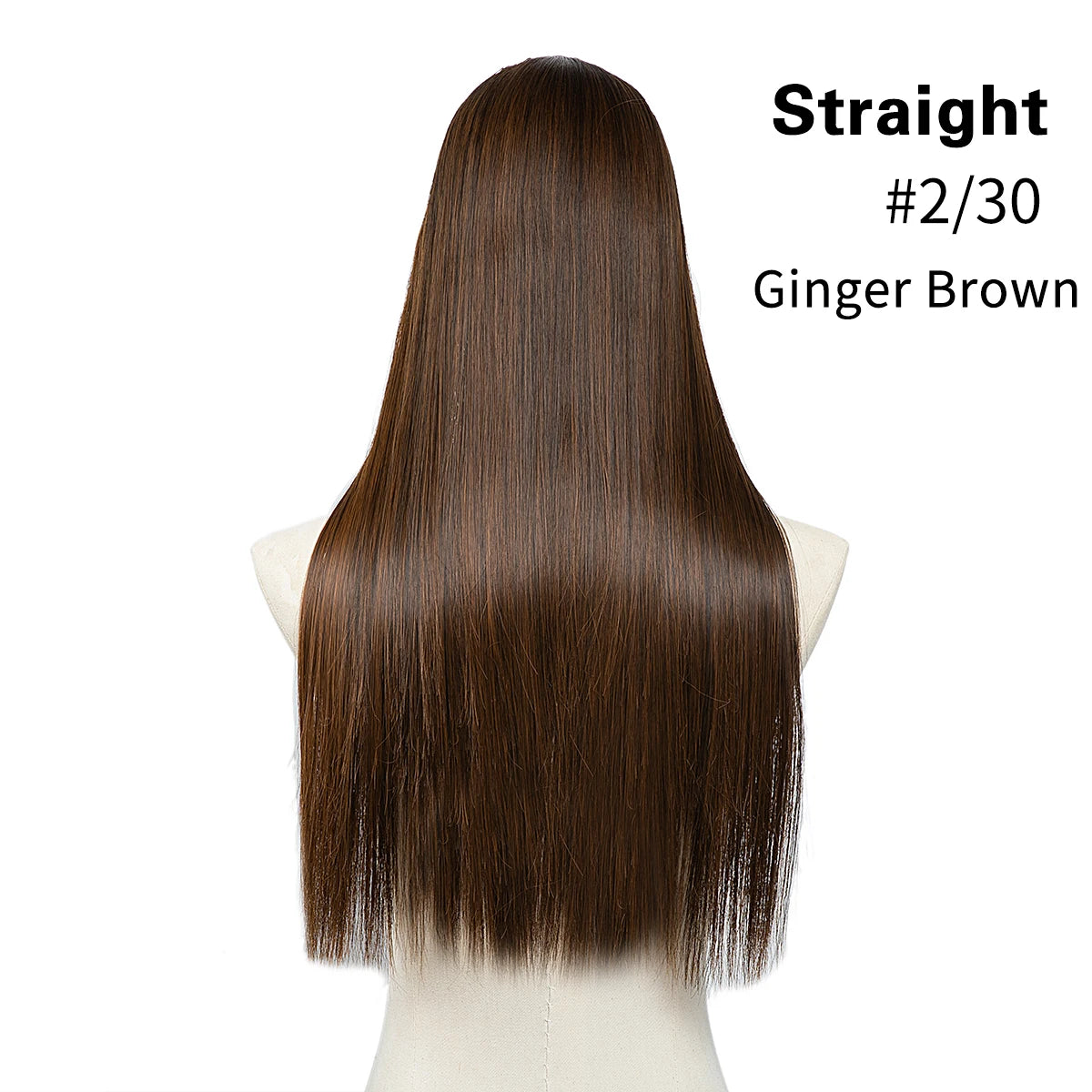 Synthetic U-Part Clip-in Blonde Hair Extensions Long Straight 16"-24"