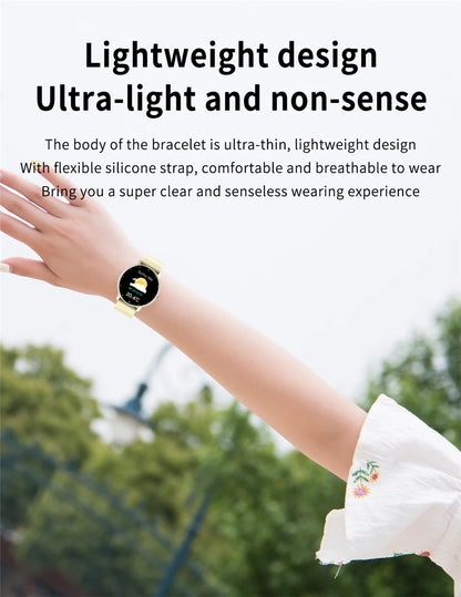 LIGE 2025 Smartwatch for Ladies, Full Touch Screen, Sports Fitness Tracker, IP67 Waterproof, Bluetooth for Android/iOS