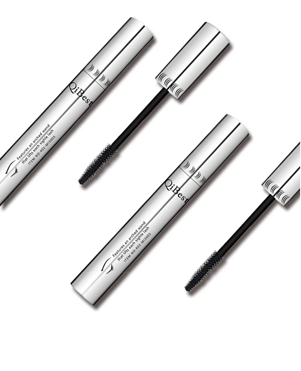 QIBEST 4D Black Mascara - Lengthening & Volume Waterproof Eyelash Makeup