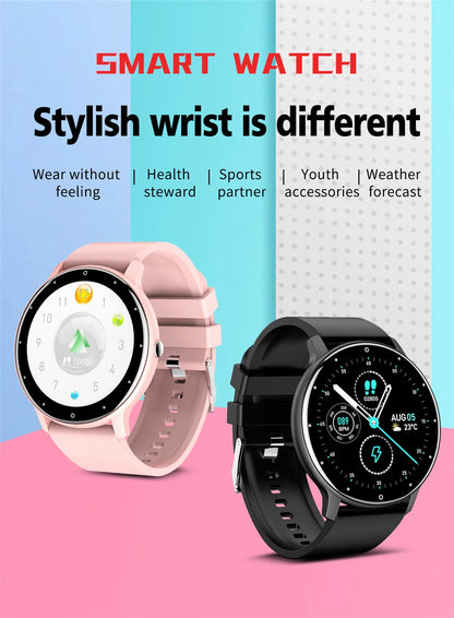 LIGE 2025 Smartwatch for Ladies, Full Touch Screen, Sports Fitness Tracker, IP67 Waterproof, Bluetooth for Android/iOS
