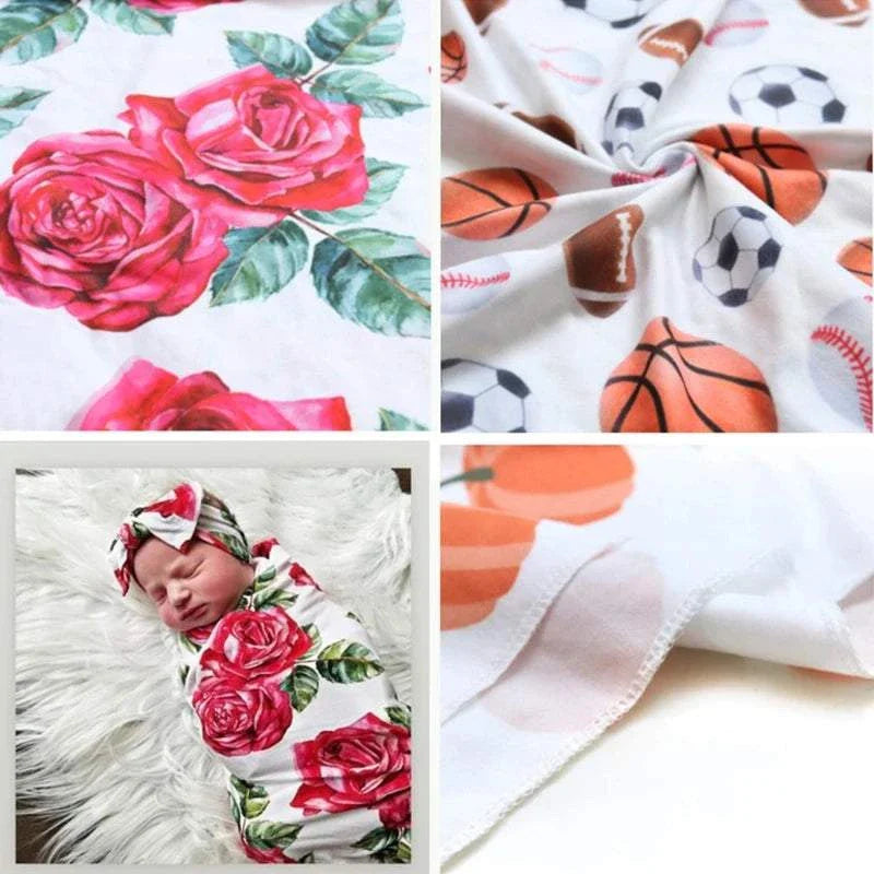 Cotton Floral Receiving Blanket