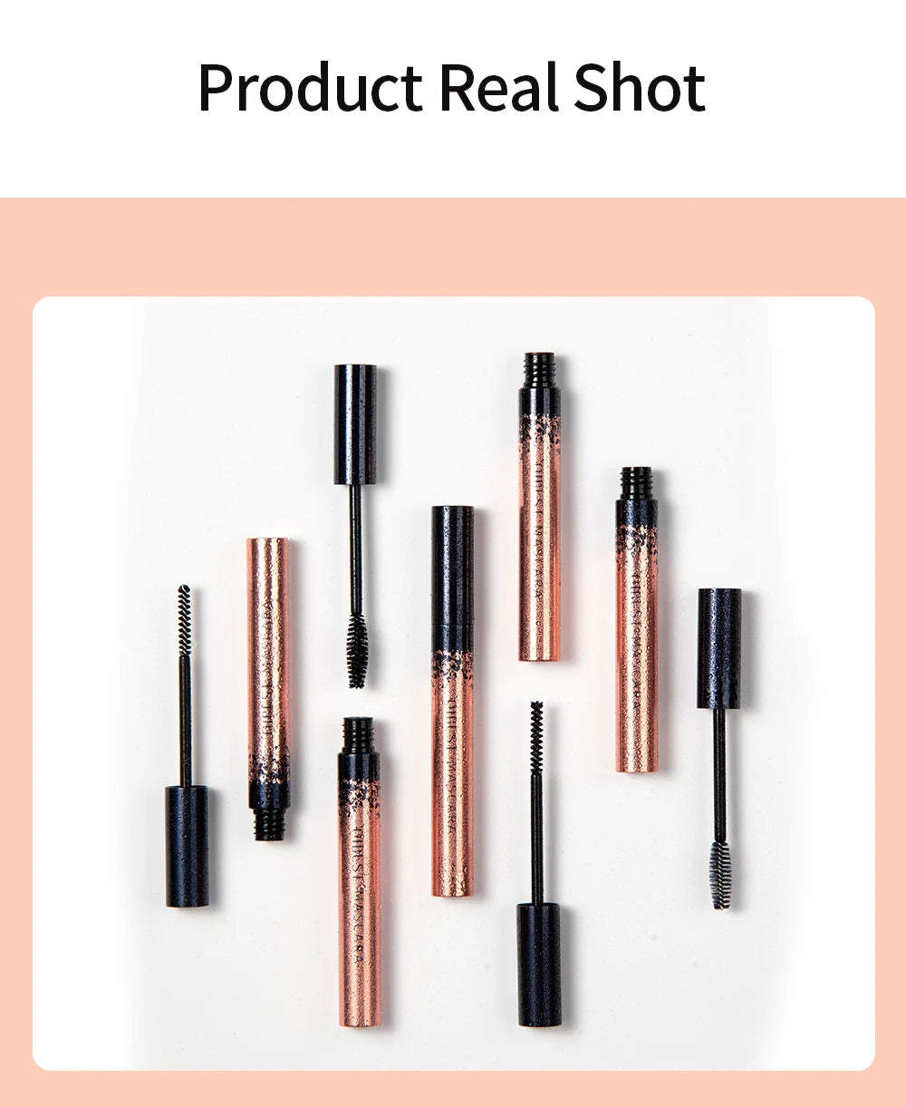 QIBEST 4D Black Mascara - Lengthening & Volume Waterproof Eyelash Makeup
