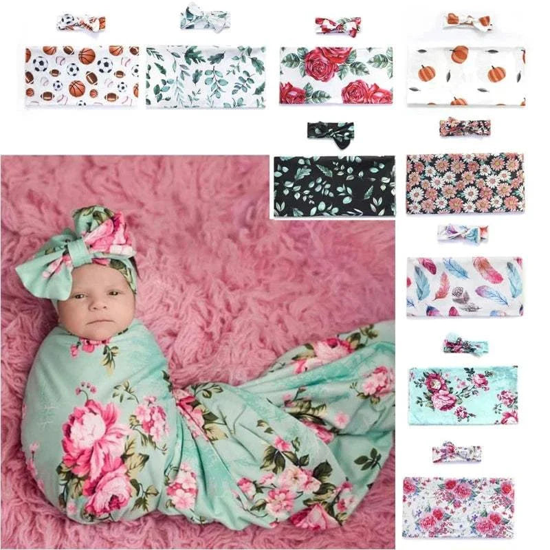 Cotton Floral Receiving Blanket