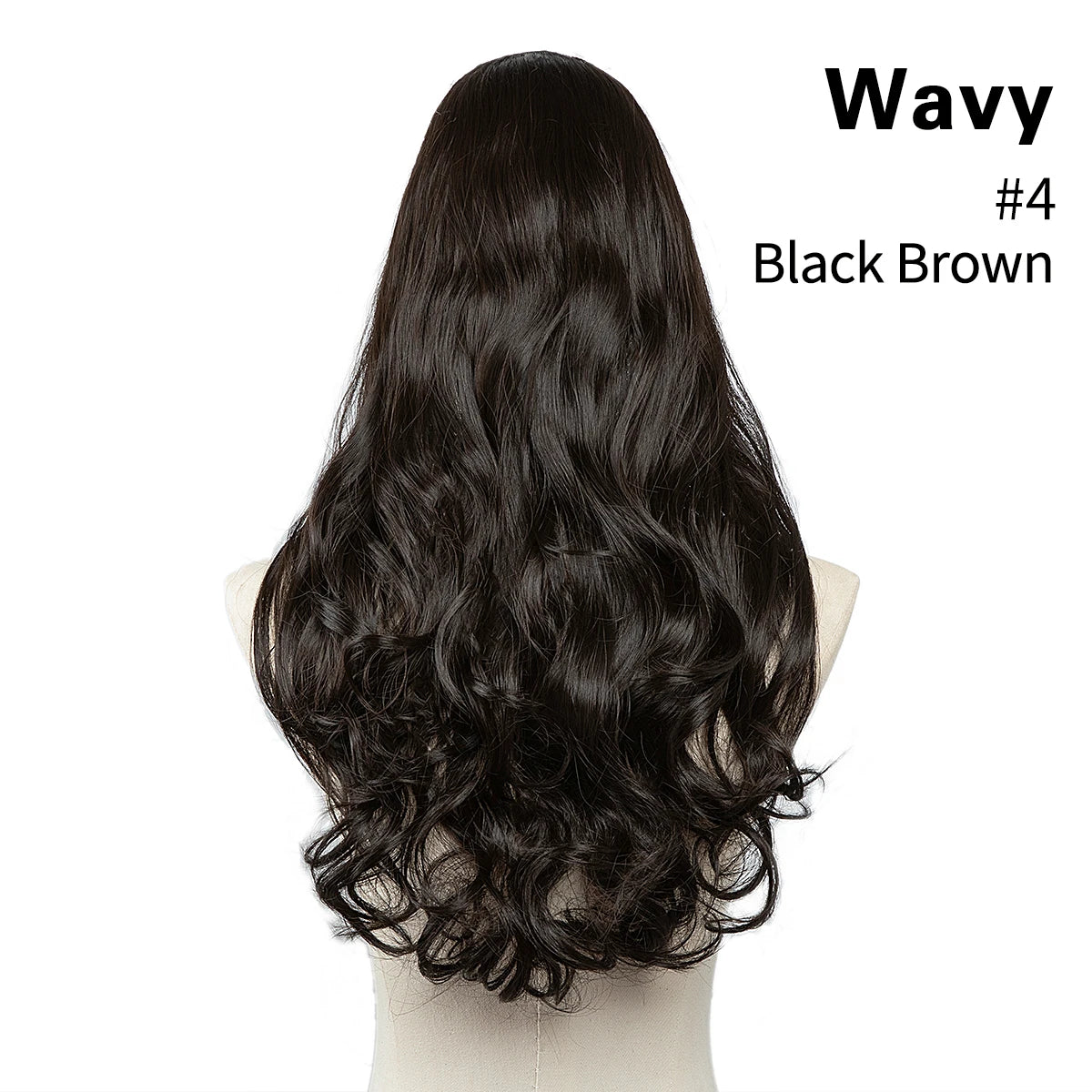 Synthetic U-Part Clip-in Blonde Hair Extensions Long Straight 16"-24"