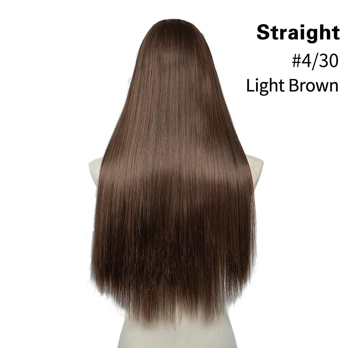 Synthetic U-Part Clip-in Blonde Hair Extensions Long Straight 16"-24"